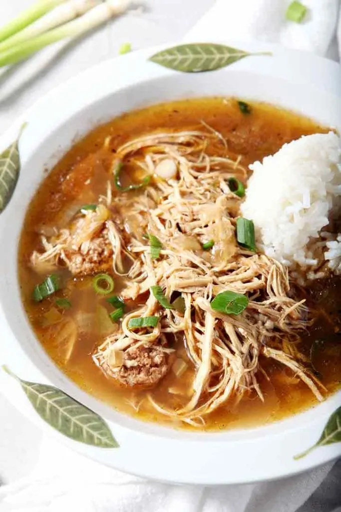 Amazing Chicken and Sausage Gumbo with the most tender shredded chicken