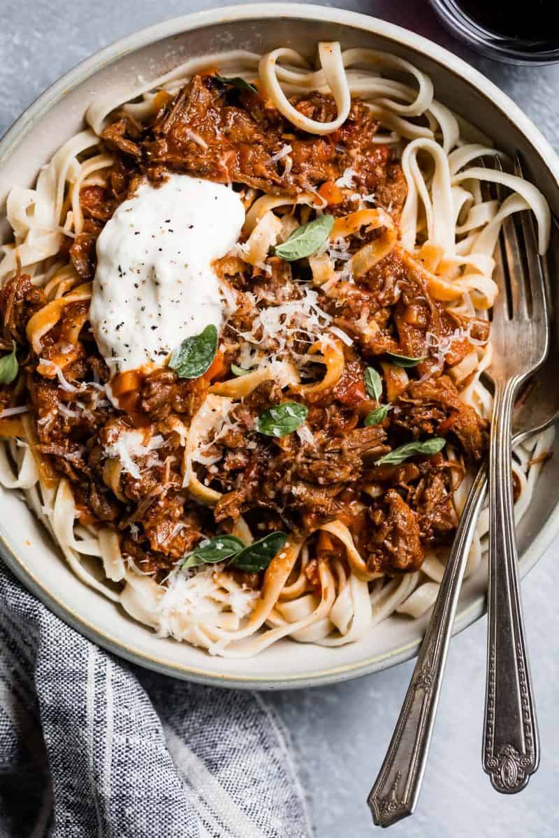 Weeknight Instant Pot Beef Ragu from Snixy Kitchen