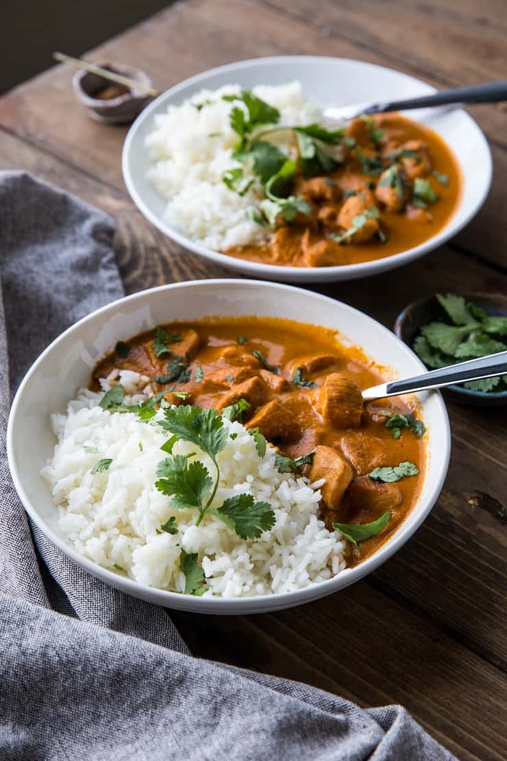 Paleo Instant Pot Chicken Tikka Masala - a goof-proof super easy recipe that tastes just like authentic Indian tikka masala | TheRoastedRoot.com #dairyfree #glutenfree #healthy