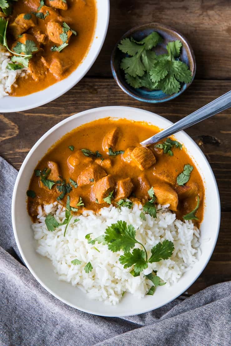 Instant Pot Paleo Chicken Tikka Masala - a clean and easy version that tastes just like the authentic Indian classic | TheRoastedRoot.net #healthy #recipe