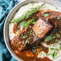 Instant Pot Red Wine Braised Short Ribs - a classic recipe for short ribs made easy in your pressure cooker | TheRoastedRoot.com