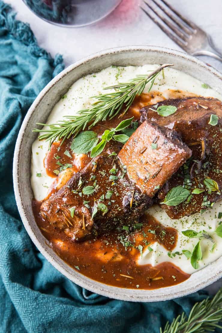 Instant Pot Red Wine Braised Short Ribs - a classic recipe for short ribs made easy in your pressure cooker | TheRoastedRoot.com 