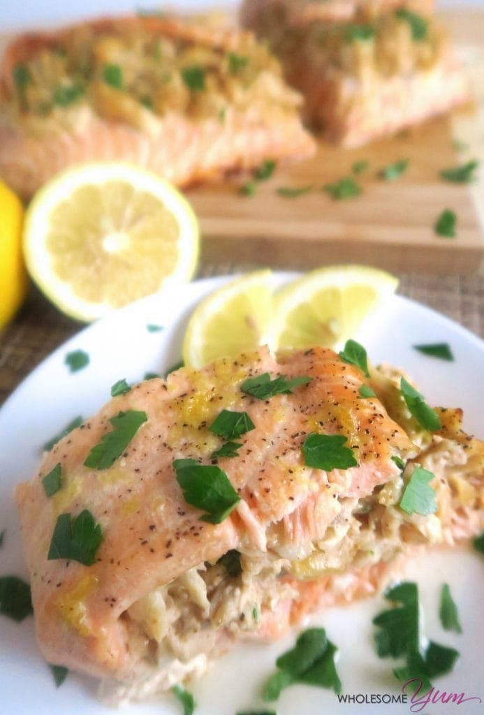 Crab-Stuffed Salmon