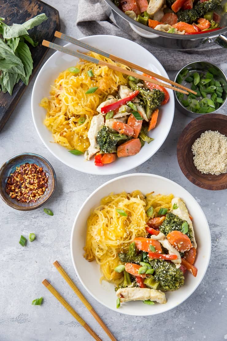 30-Minute Chicken Green Curry - paleo, whole30, grain-free, keto, healthy | TheRoastedRoot.net