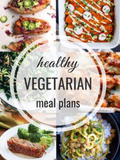 Healthy vegetarian meal plan