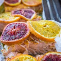 Citrus Ginger Turmeric Parchment Paper Salmon - an easy method for cooking salmon that results in a nutrient-dense entree