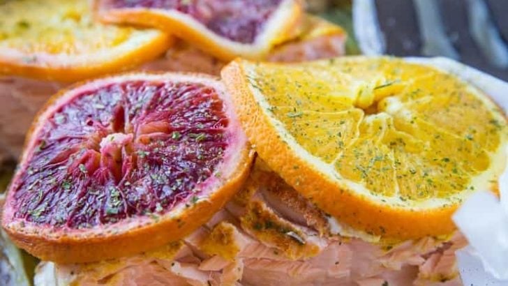 Citrus Ginger Turmeric Parchment Paper Salmon - an easy method for cooking salmon that results in a nutrient-dense entree