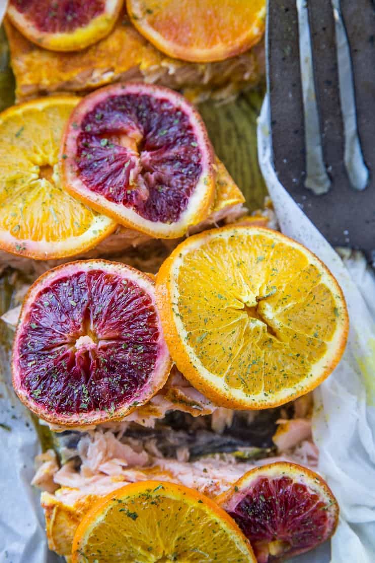 Citrus Ginger Turmeric Parchment Paper Salmon - an easy method for cooking salmon that results in a nutrient-dense entree