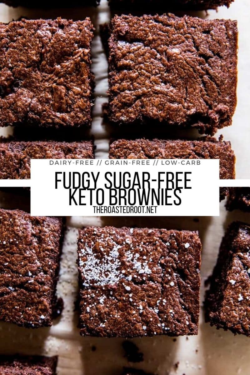 Keto Brownies - fudgy, grain-free, dairy-free, sugar-free healthy brownie recipe!