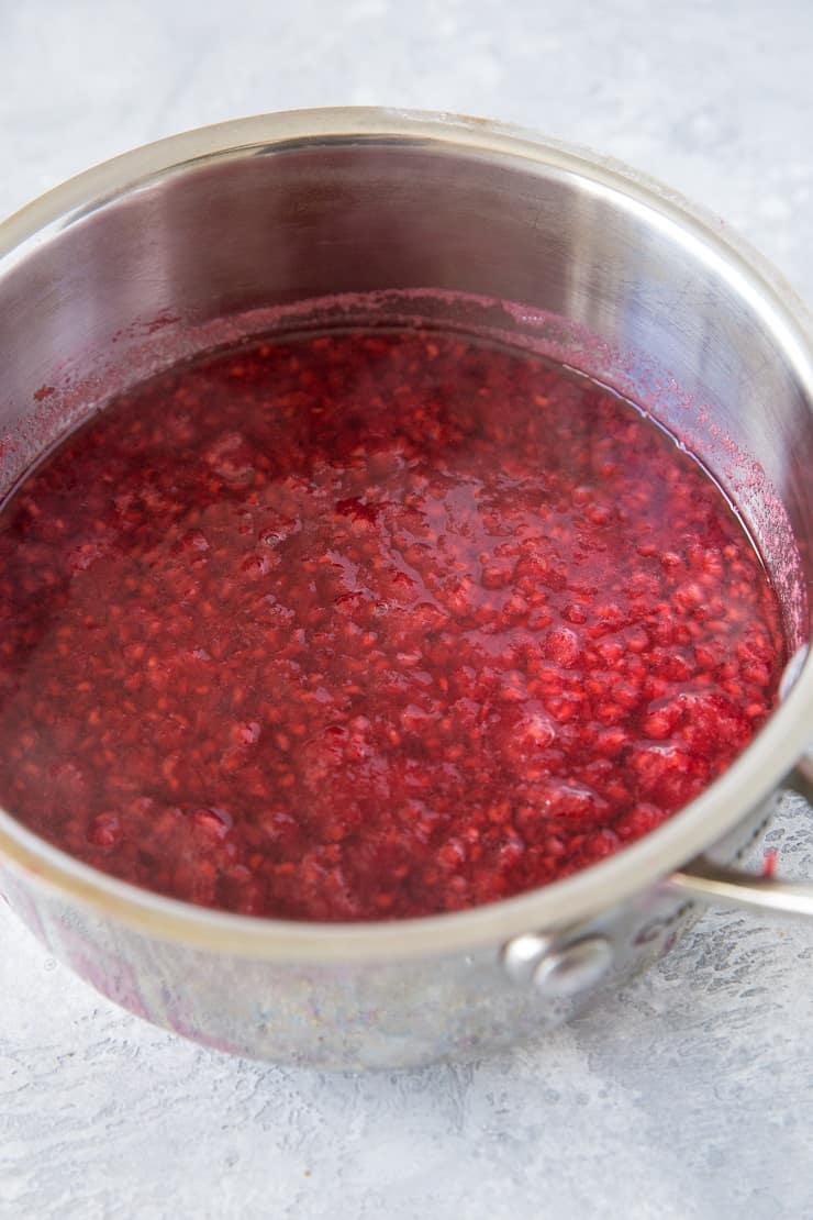 How to Make Raspberry Chia Jam - a photo tutorial on easy chia seed jam | TheRoastedRoot.net