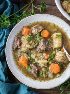 Instant Pot Paleo Irish Beef Stew - a nightshade-free, gluten-free stew recipe that is low-carb, paleo, whole30 recipe | TheRoastedRoot.net