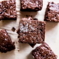 Decadent Fudgy Keto Brownies - made with almond flour and monk fruit sweetener - an easy recipe with a vegan option! | TheRoastedRoot.net