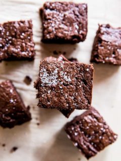Decadent Fudgy Keto Brownies - made with almond flour and monk fruit sweetener - an easy recipe with a vegan option! | TheRoastedRoot.net