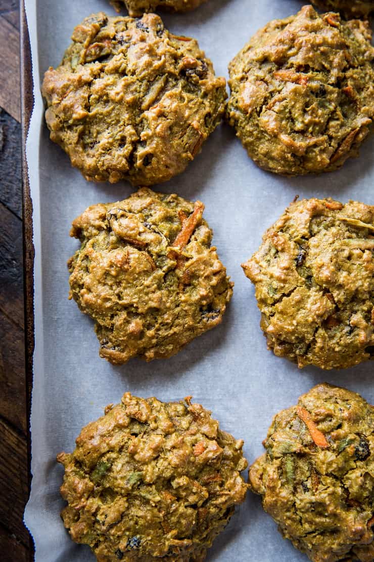 Paleo Carrot Cake Cookies - grain-free, sugar-free, dairy-free, healthy