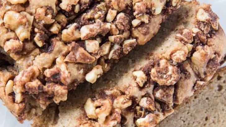 Paleo Coffee Cake Banana Bread - a mashup of coffee cake and banana bread! Grain-free, gluten-free, dairy-free, healthy and delicious | TheRoastedRoot.net