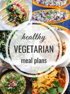 Healthy Vegetarian Meal Plan for the week of 4/28/2019