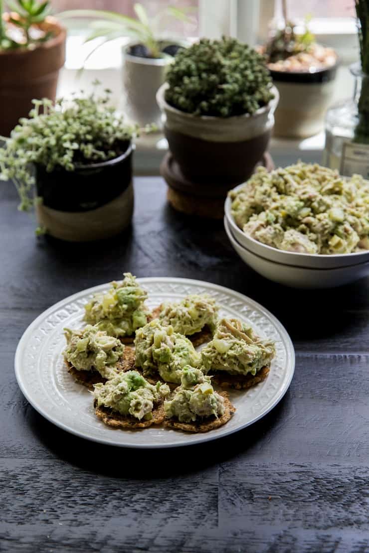 5-Ingredient Avocado Tuna Salad - a healthy, filling lunch recipe that is keto, paleo, and whole30 | TheRoastedRoot.net