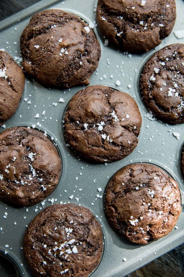 Paleo Double Chocolate Zucchini Muffins - grain-free, refined sugar-free, dairy-free zucchini muffins for a healthy breakfast or snack | TheRoastedRoot.net #glutenfree #recipe