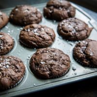 Paleo Double Chocolate Zucchini Muffins - grain-free, refined sugar-free, dairy-free zucchini muffins for a healthy breakfast or snack | TheRoastedRoot.net #glutenfree #recipe