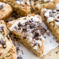 Paleo Pecan Chocolate Chip Scones with a vegan and keto option - an easy scone recipe that is grain-free, refined sugar-free, and dairy-free | TheRoastedRoot.net #glutenfree