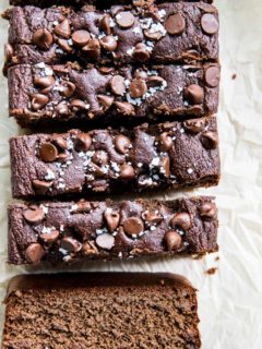 Paleo Double Chocolate Banana Bread - healthy banana bread recipe made with almond flour, tapioca flour and a touch of pure maple syrup - a healthy moist breakfast or snack | TheRoastedRoot.net