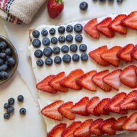 Paleo Red, White, and Blue Cake - grain-free, refined sugar-free, dairy-free, and delicious! | TheRoastedRoot.net