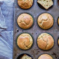 Coconut Flour Zucchini Muffins - paleo zucchini muffins made grain-free, refined sugar-free and dairy-free | TheRoastedRoot.net #glutenfree