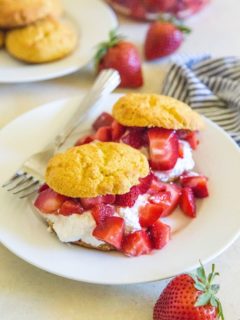 Low-Carb Strawberry Shortcake - a low-sugar keto dessert recipe | TheRoastedRoot.net