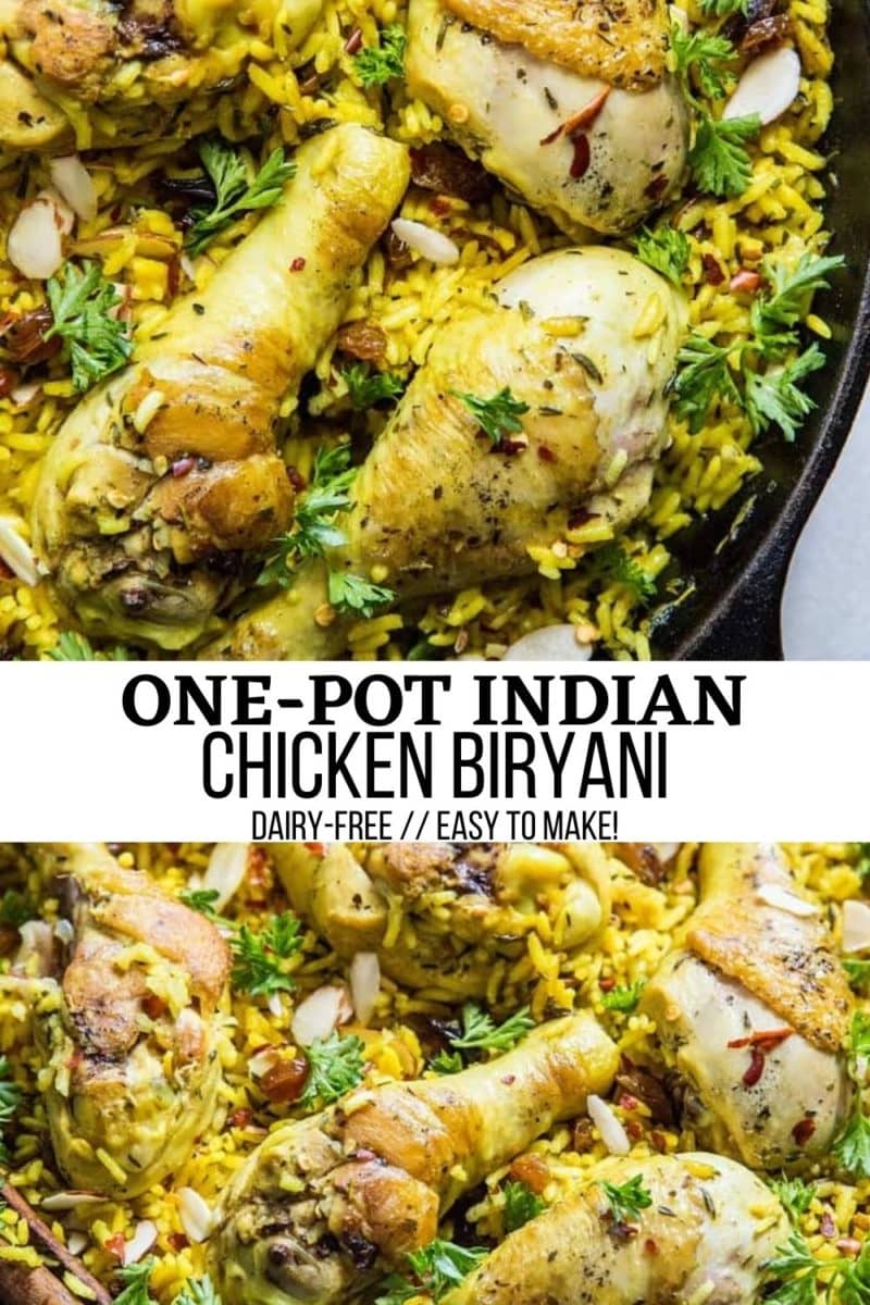 One-Pot Indian Chicken Birayni collage