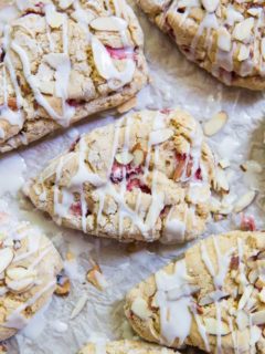 Strawberry Vegan Scones - a gluten-free vegan recipe for scones with fresh strawberries. A healthy breakfast or snack! | TheRoastedRoot.net