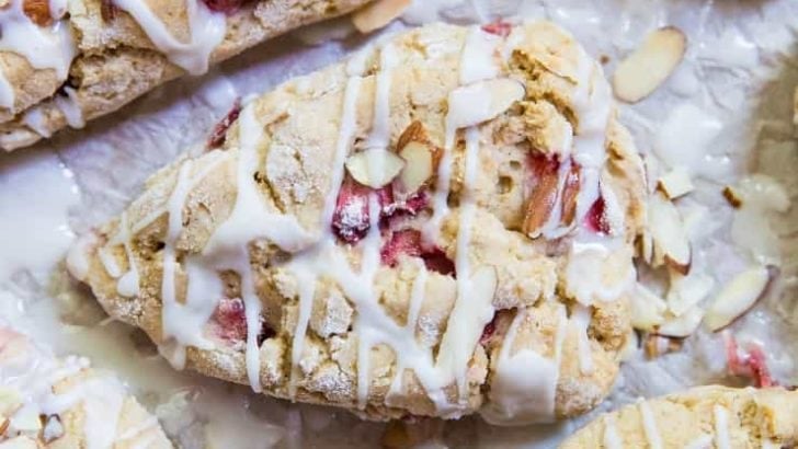 Strawberry Vegan Scones - a gluten-free vegan recipe for scones with fresh strawberries. A healthy breakfast or snack! | TheRoastedRoot.net