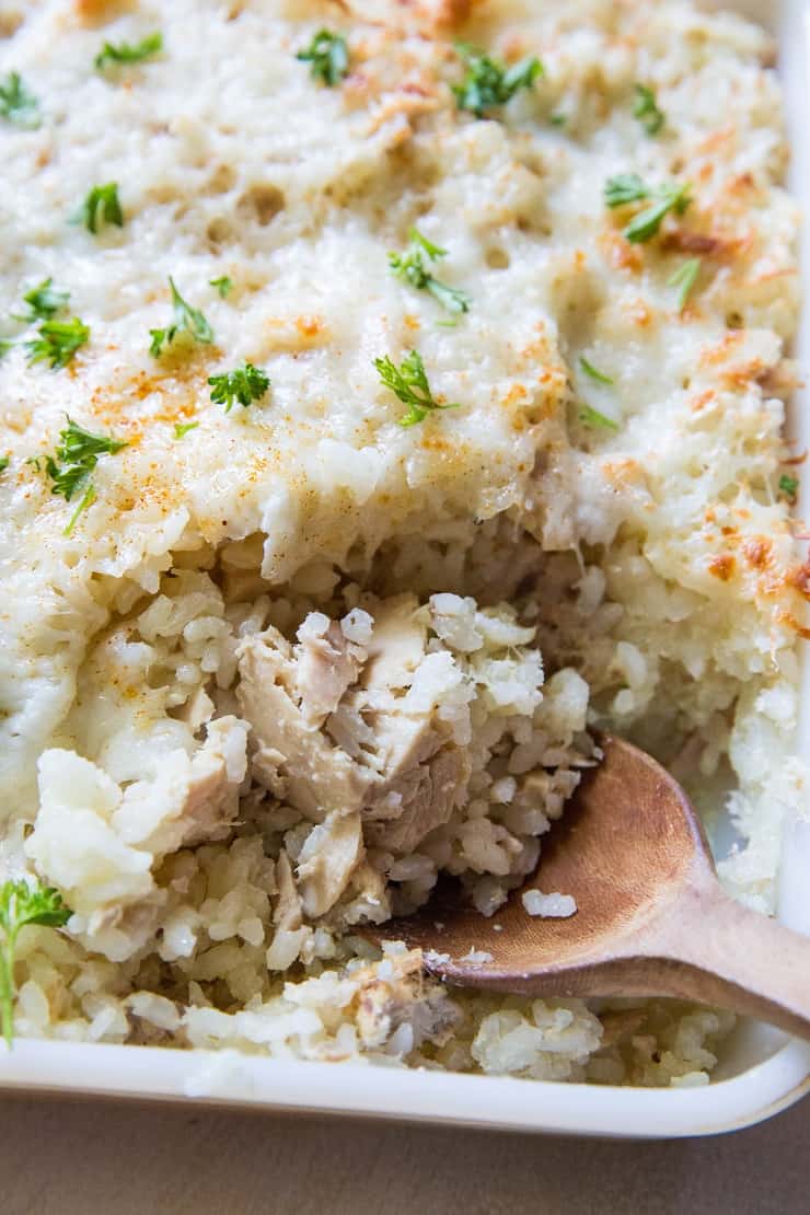 Tuna Rice Casserole - a healthy casserole recipe || TheRoastedRoot.net
