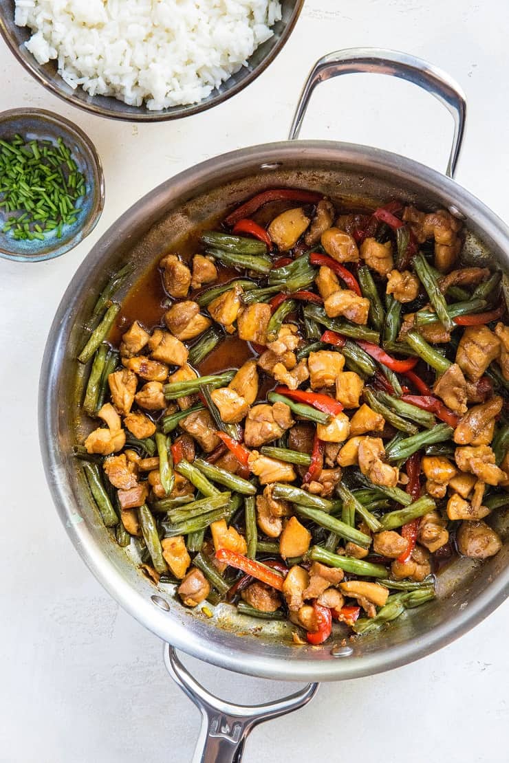 30-Minute Chicken Teriyaki Stir Fry - a quick, easy, and healthy dinner recipe! | TheRoastedRoot.net #glutenfree #paleo