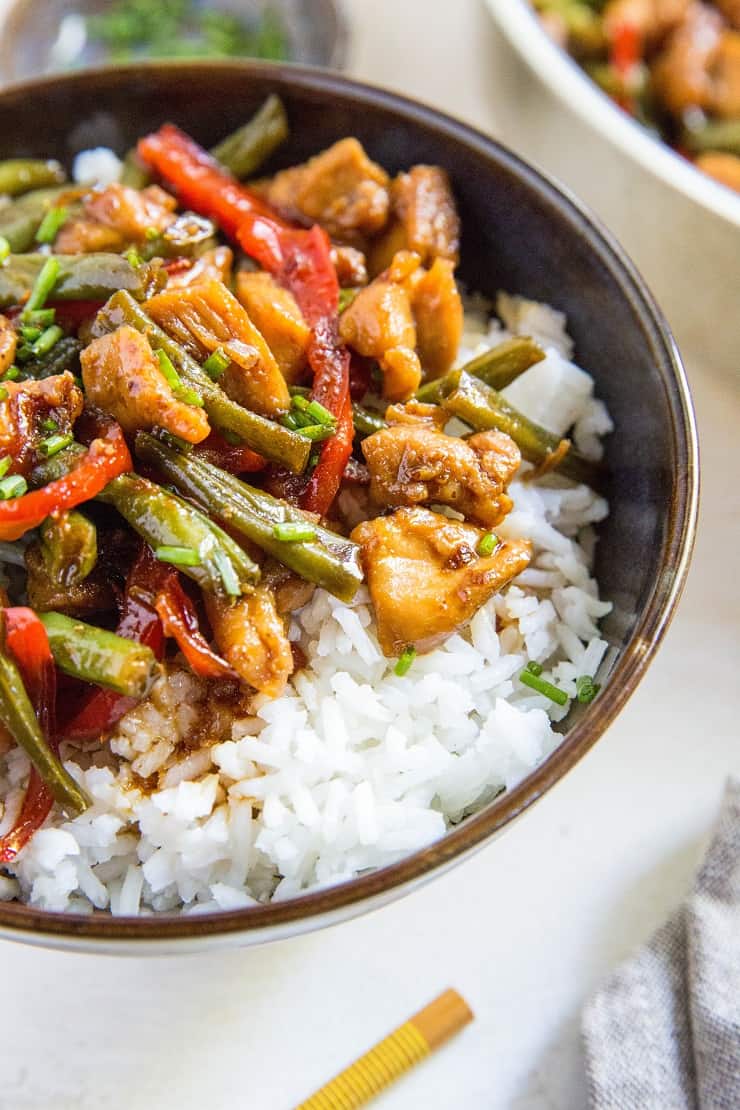 30-Minute Chicken Teriyaki Stir Fry - a quick, easy, and healthy dinner recipe! | TheRoastedRoot.net #glutenfree #paleo