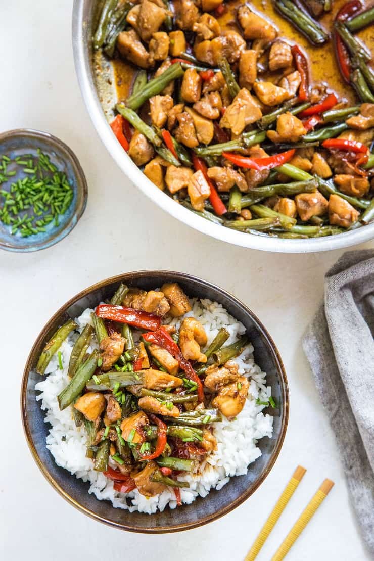 30-Minute Chicken Teriyaki Stir Fry - a quick, easy, and healthy dinner recipe! | TheRoastedRoot.net #glutenfree #paleo