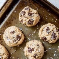 Gluten-Free Peanut Butter Chocolate Chip Cookies made with coconut sugar | TheRoastedRot.net