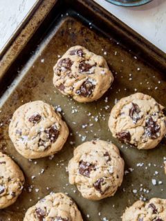 Gluten-Free Peanut Butter Chocolate Chip Cookies made with coconut sugar | TheRoastedRot.net