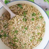 How to make Homemade Rice Pilaf on the stove top or Instant Pot | TheRoastedRoot.net