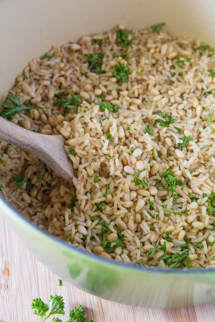 Homemade Rice Pilaf is easy to prepare on the stove top or in the Instant Pot! | TheRoastedRoot.net