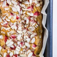 Grain-Free Paleo Strawberry Banana Bread made with coconut flour and coconut sugar | TheRoastedRoot.net #glutenfree #healthy