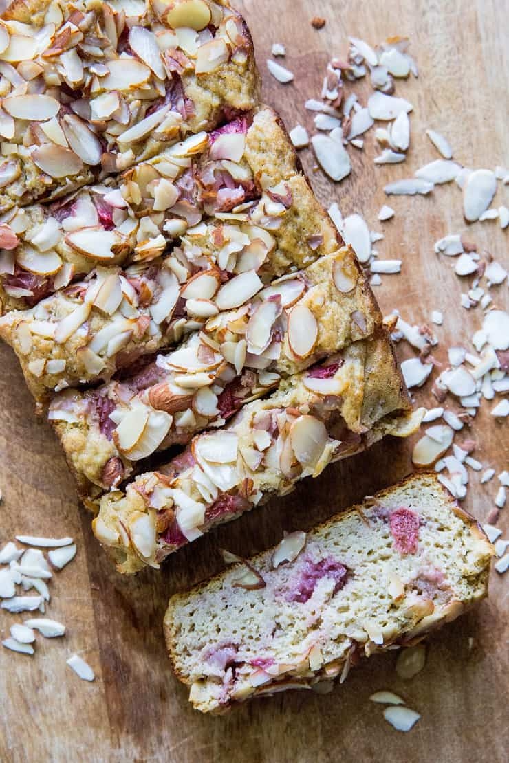 Grain-Free Paleo Strawberry Banana Bread made with coconut flour and coconut sugar | TheRoastedRoot.net #glutenfree #healthy