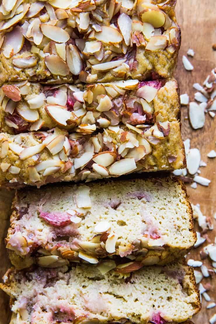 Grain-Free Paleo Strawberry Banana Bread made with coconut flour and coconut sugar | TheRoastedRoot.net #glutenfree #healthy