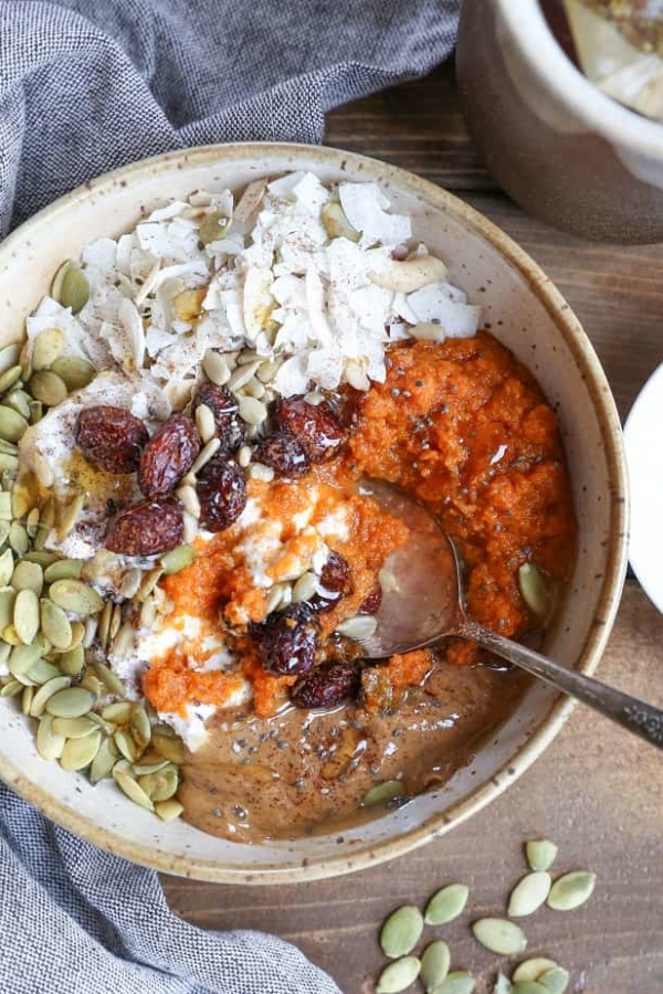 pumpkin breakfast bowls