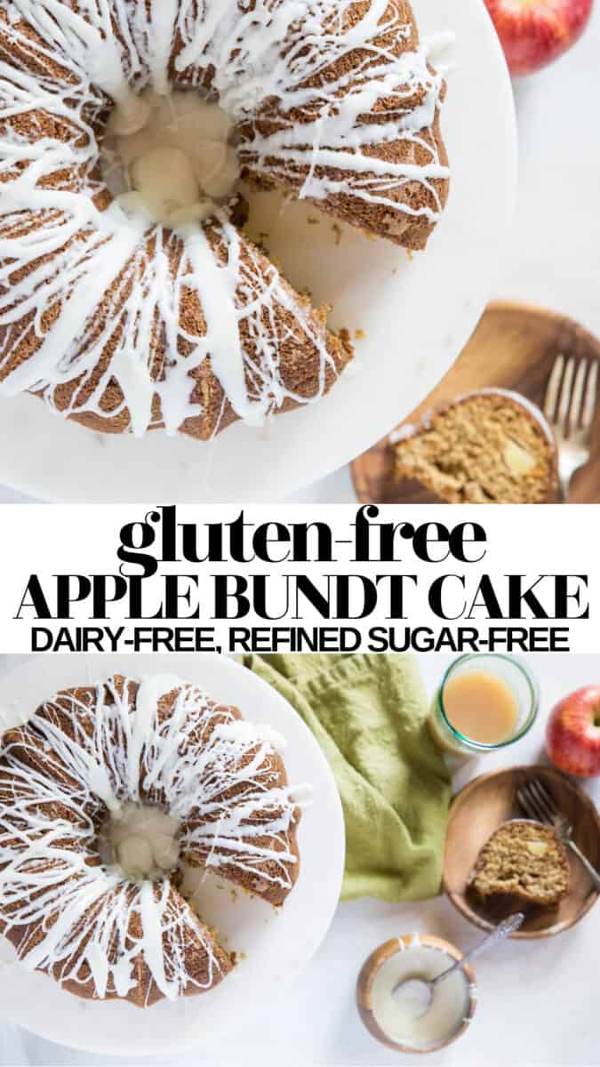 Gluten-Free Apple Bundt Cake - dairy-free, refined sugar-free, healthy apple cake recipe 