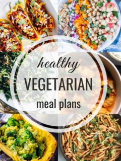 Healthy vegetarian meal plan