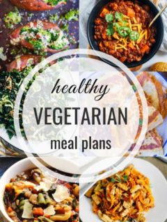 Healthy vegetarian meal plan for fall and winter