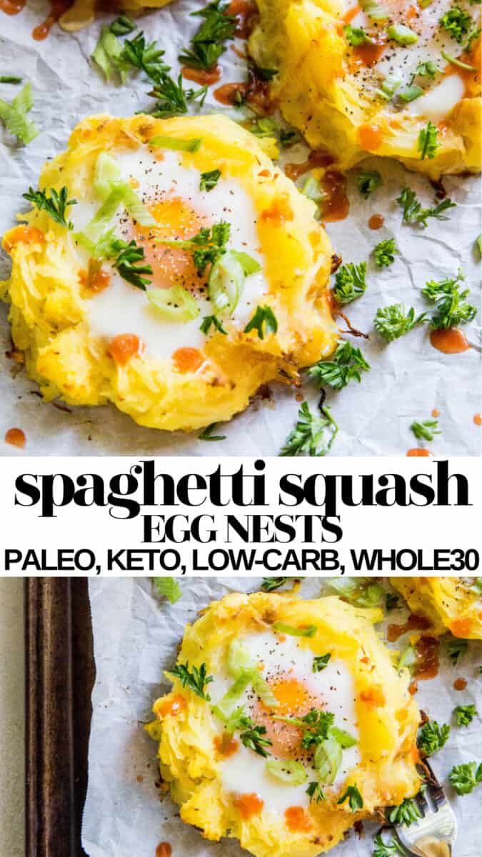 Spaghetti Squash Egg Nests - paleo, keto, low-carb, whole30