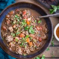 Beef and Lentil Chili - Beanless chili made with ground beef, lentils and vegetables for a hearty, delicious meal | TheRoastedRoot.net