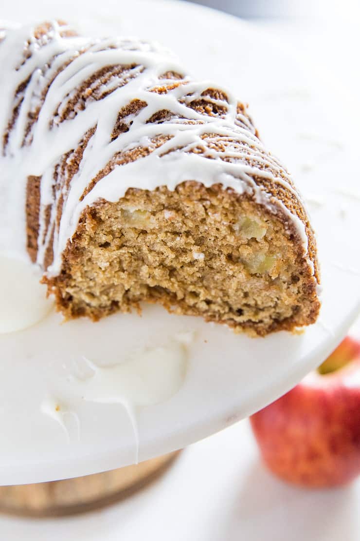 Gluten-Free Apple Bundt Cake - refined sugar-free and dairy-free apple cinnamon bundt cake perfect for serving guests | TheRoastedRoot.net