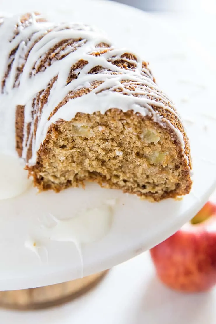 Gluten-Free Apple Bundt Cake - refined sugar-free and dairy-free apple cinnamon bundt cake perfect for serving guests | TheRoastedRoot.net